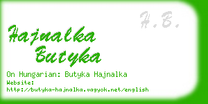 hajnalka butyka business card